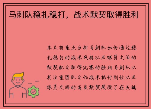 马刺队稳扎稳打，战术默契取得胜利